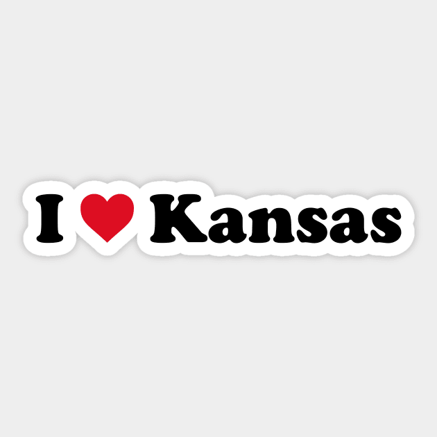 I Love Kansas Sticker by Novel_Designs